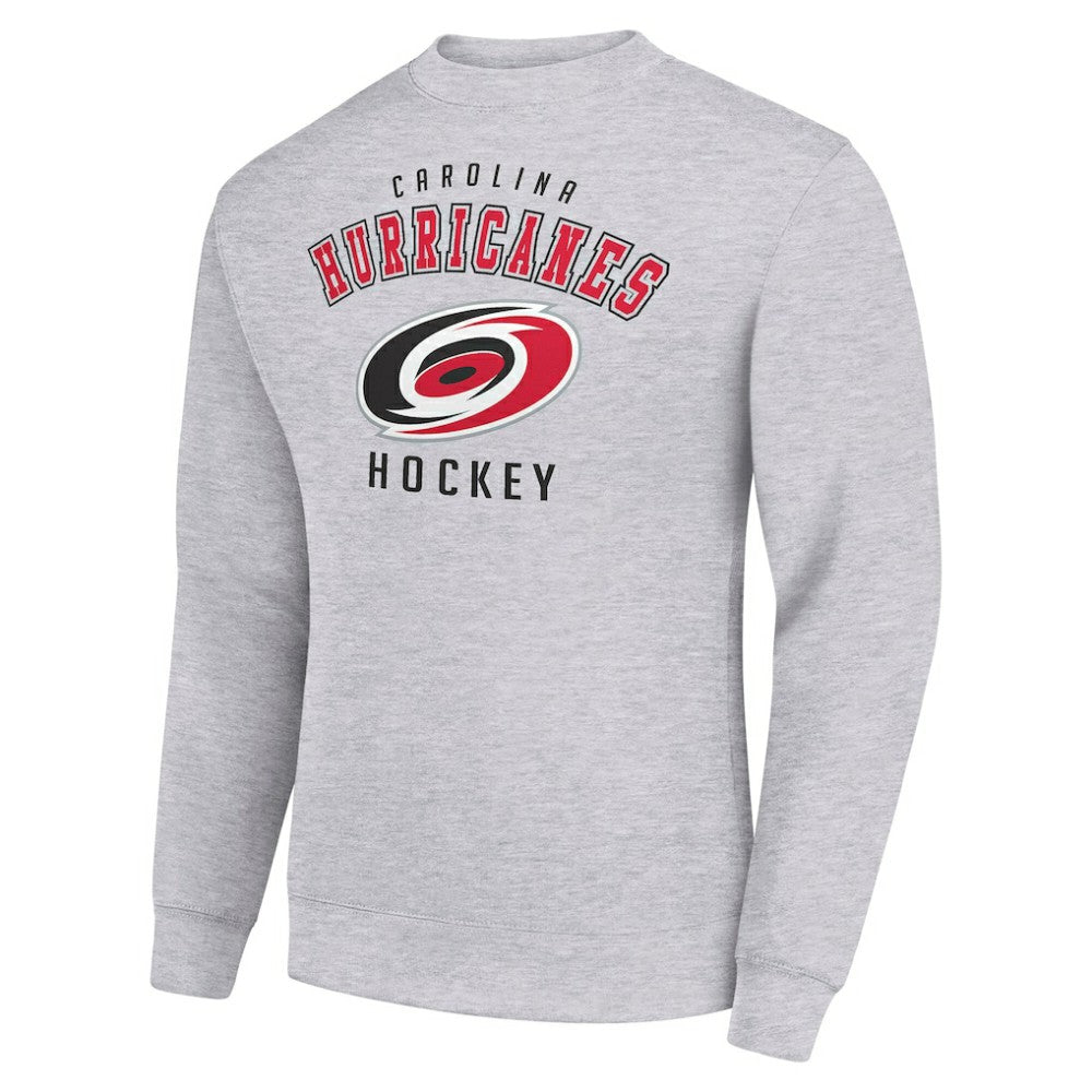 Carolina Hurricanes Men's Starter Team Logo Fleece Pullover Sweatshirt Heather Gray