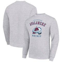 Colorado Avalanche Men's Starter Team Logo Fleece Pullover Sweatshirt Heather Gray