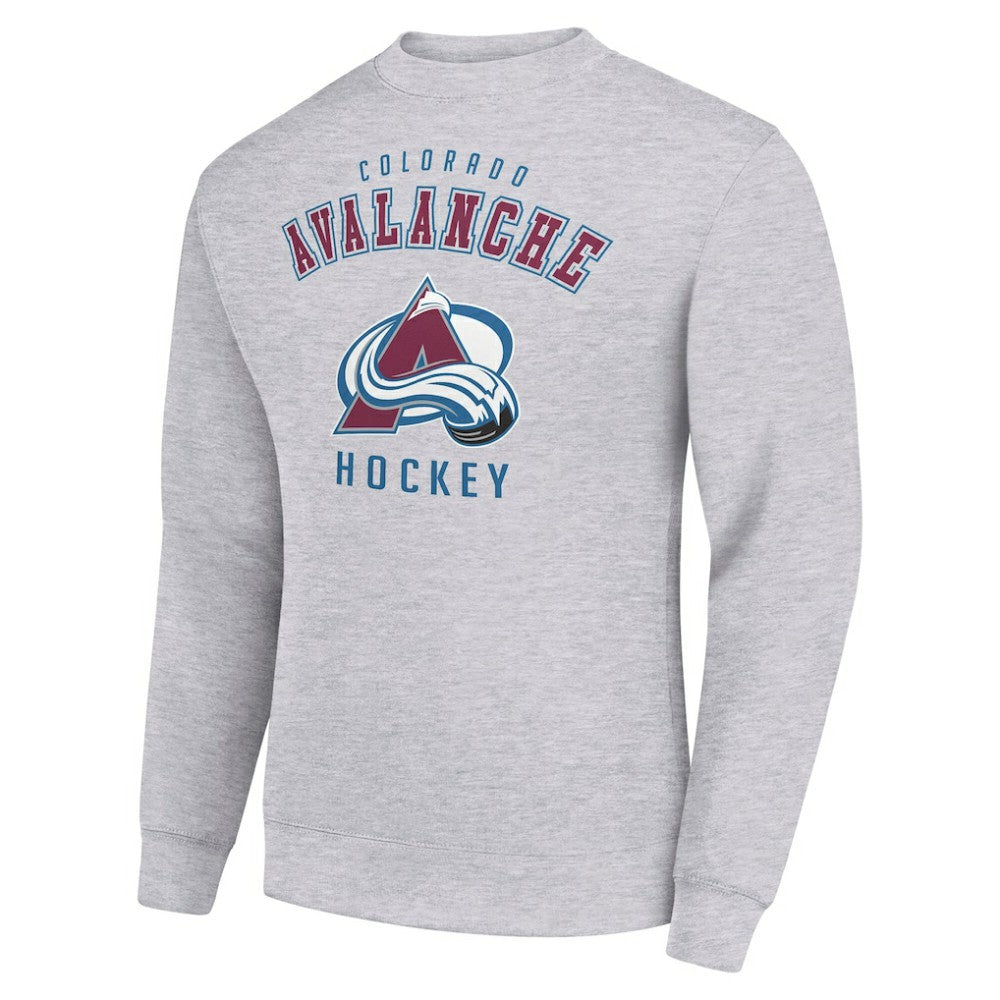 Colorado Avalanche Men's Starter Team Logo Fleece Pullover Sweatshirt Heather Gray
