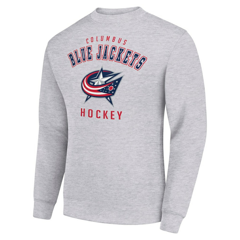 Columbus Blue Jackets Men's Starter Team Logo Fleece Pullover Sweatshirt Heather Gray