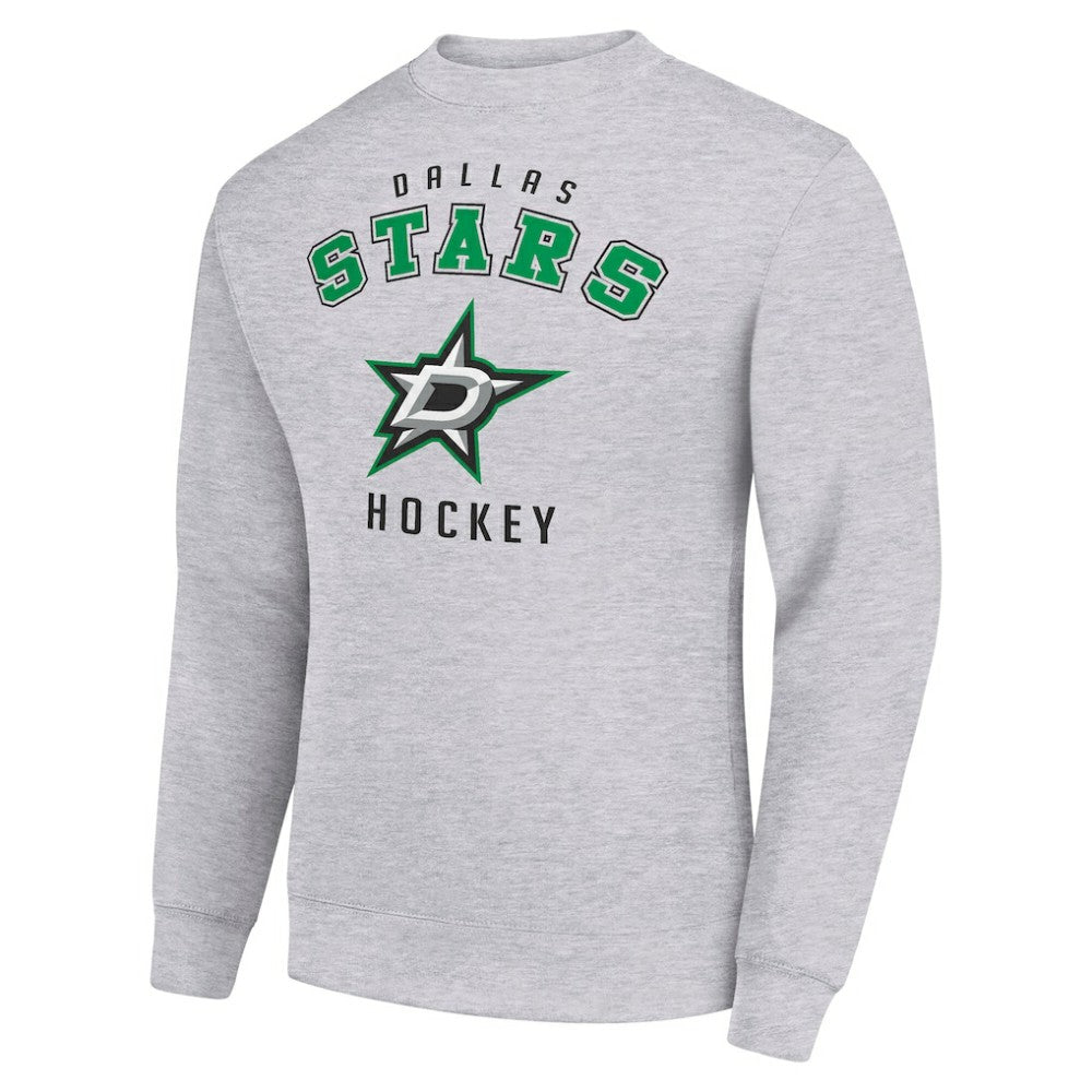 Dallas Stars Men's Starter Team Logo Fleece Pullover Sweatshirt Heather Gray