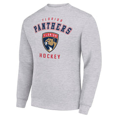 Florida Panthers Men's Starter Team Logo Fleece Pullover Sweatshirt Heather Gray