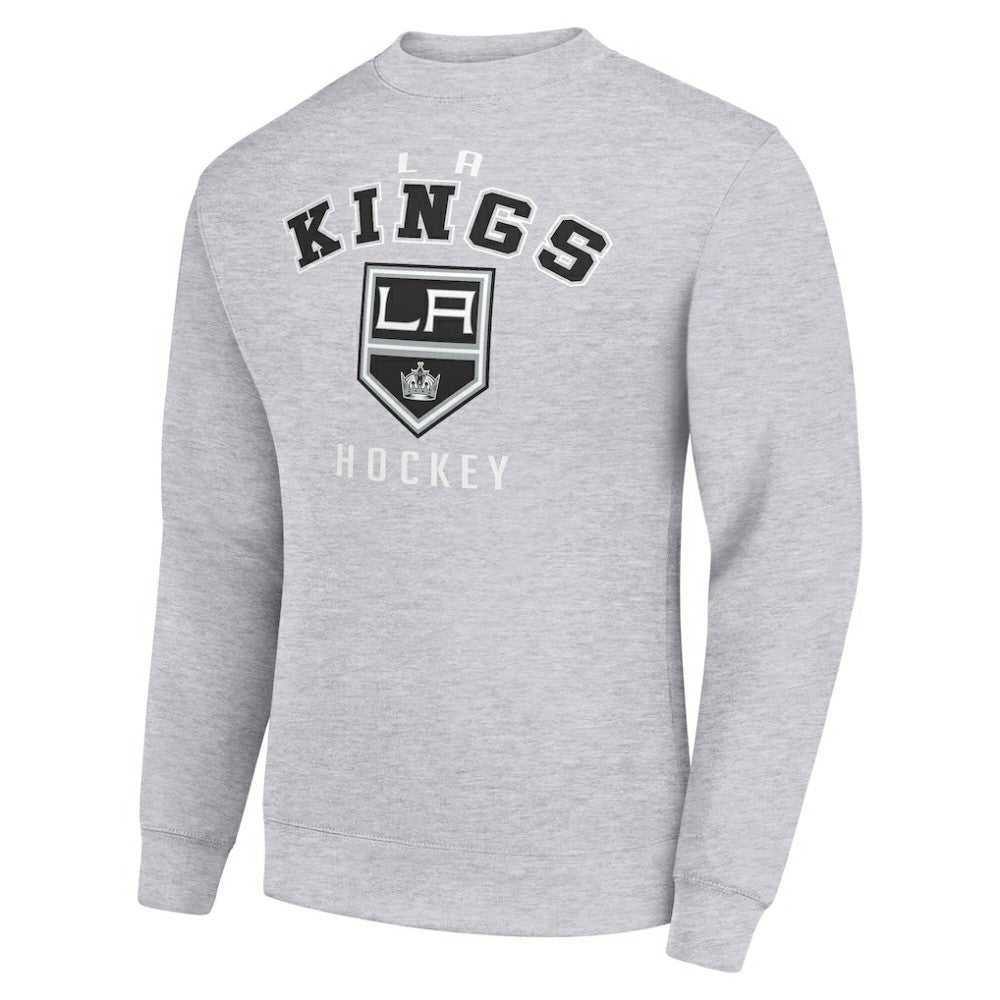 Los Angeles Kings Men's Starter Team Logo Fleece Pullover Sweatshirt Heather Gray
