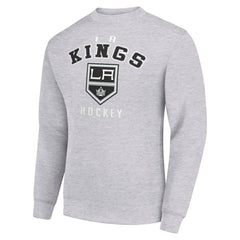Los Angeles Kings Men's Starter Team Logo Fleece Pullover Sweatshirt Heather Gray