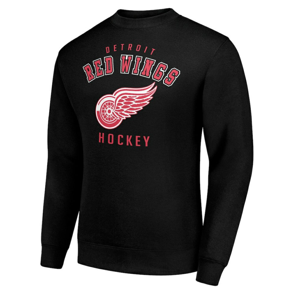 Detroit Red Wings Men's Starter Team Logo Fleece Pullover Sweatshirt Black