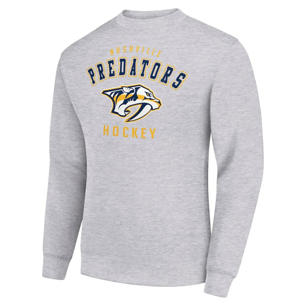 Nashville Predators Men's Starter Team Logo Fleece Pullover Sweatshirt Heather Gray