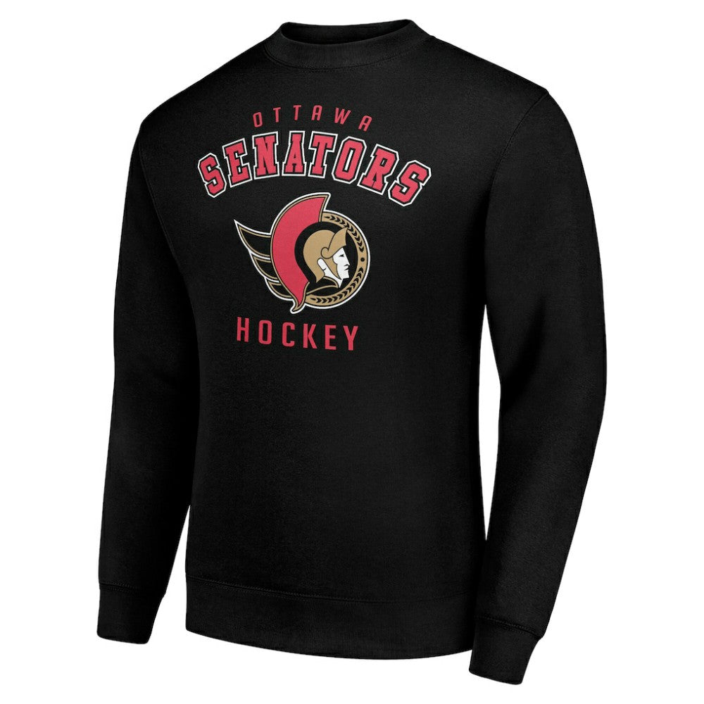 Ottawa Senators Men's Starter Team Logo Fleece Pullover Sweatshirt Black