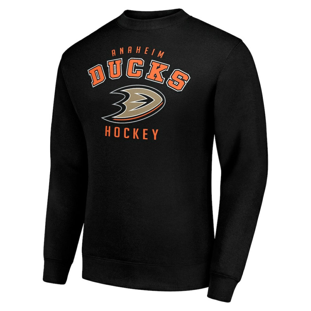 Anaheim Ducks Men's Starter Team Logo Fleece Pullover Sweatshirt Black