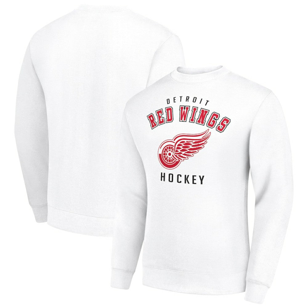 Detroit Red Wings Men's Starter Team Logo Fleece Pullover Sweatshirt White