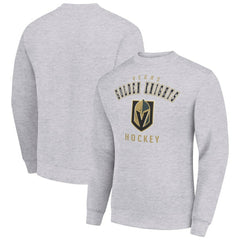 Vegas Golden Knights Men's Starter Team Logo Fleece Pullover Sweatshirt Heather Gray