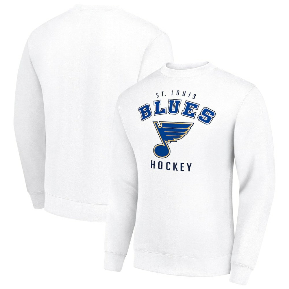 St. Louis Blues Men's Starter Team Logo Fleece Pullover Sweatshirt White