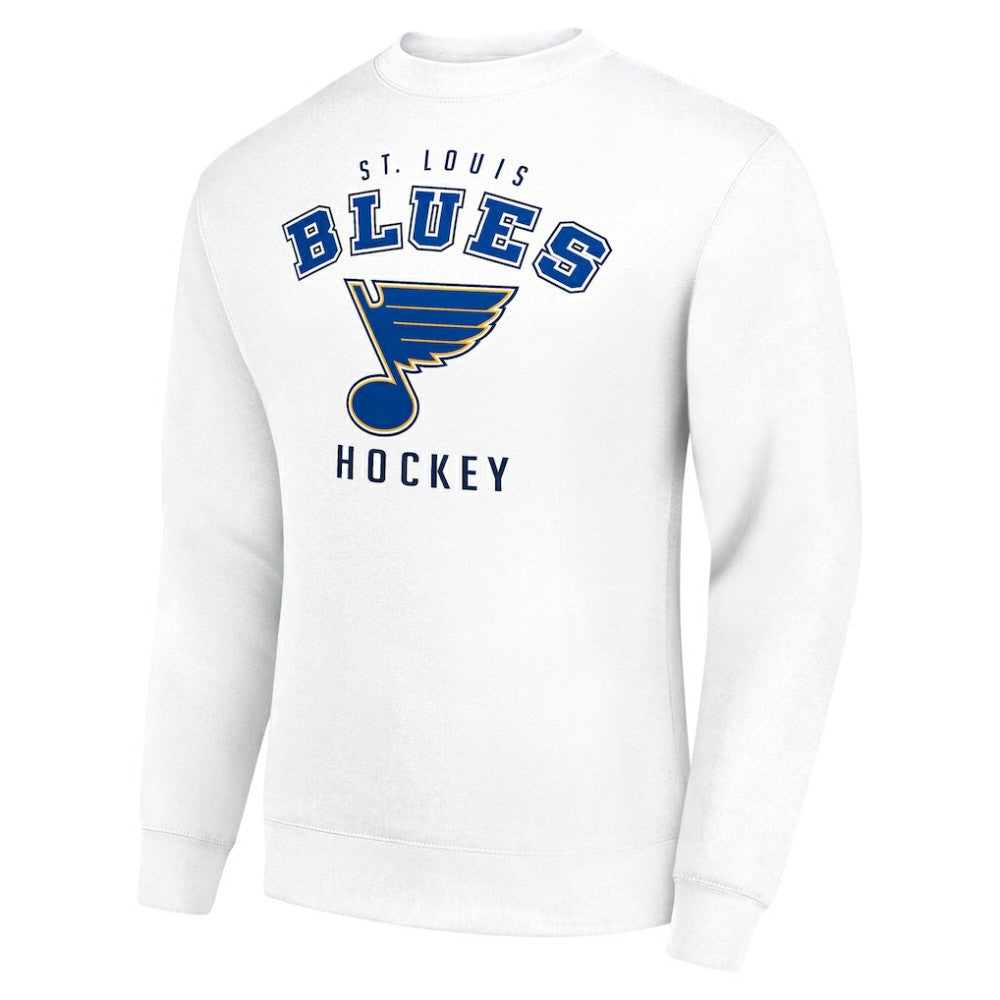 St. Louis Blues Men's Starter Team Logo Fleece Pullover Sweatshirt White