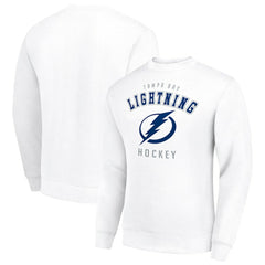 Tampa Bay Lightning Men's Starter Team Logo Fleece Pullover Sweatshirt White