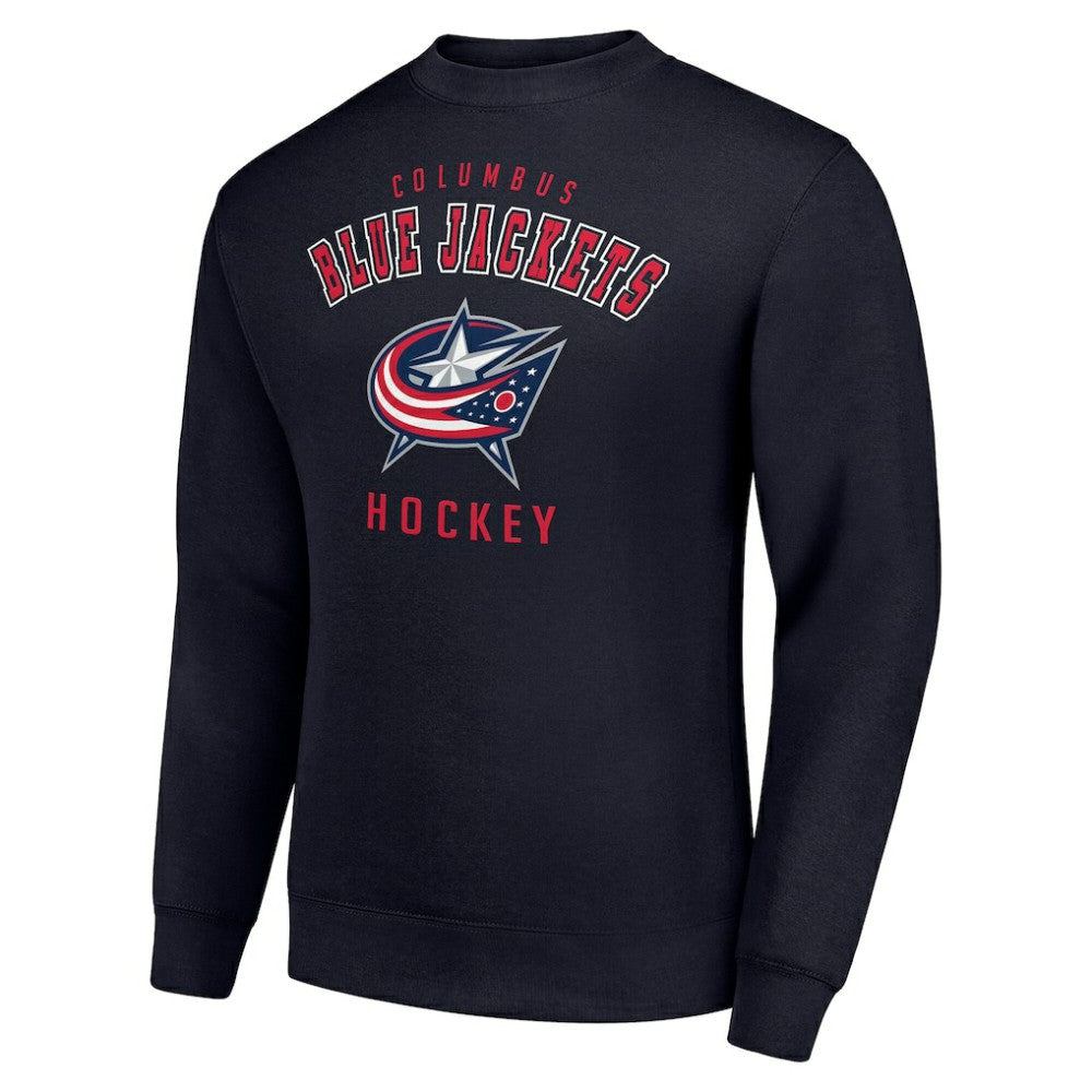 Columbus Blue Jackets Men's Starter Team Logo Fleece Pullover Sweatshirt Navy