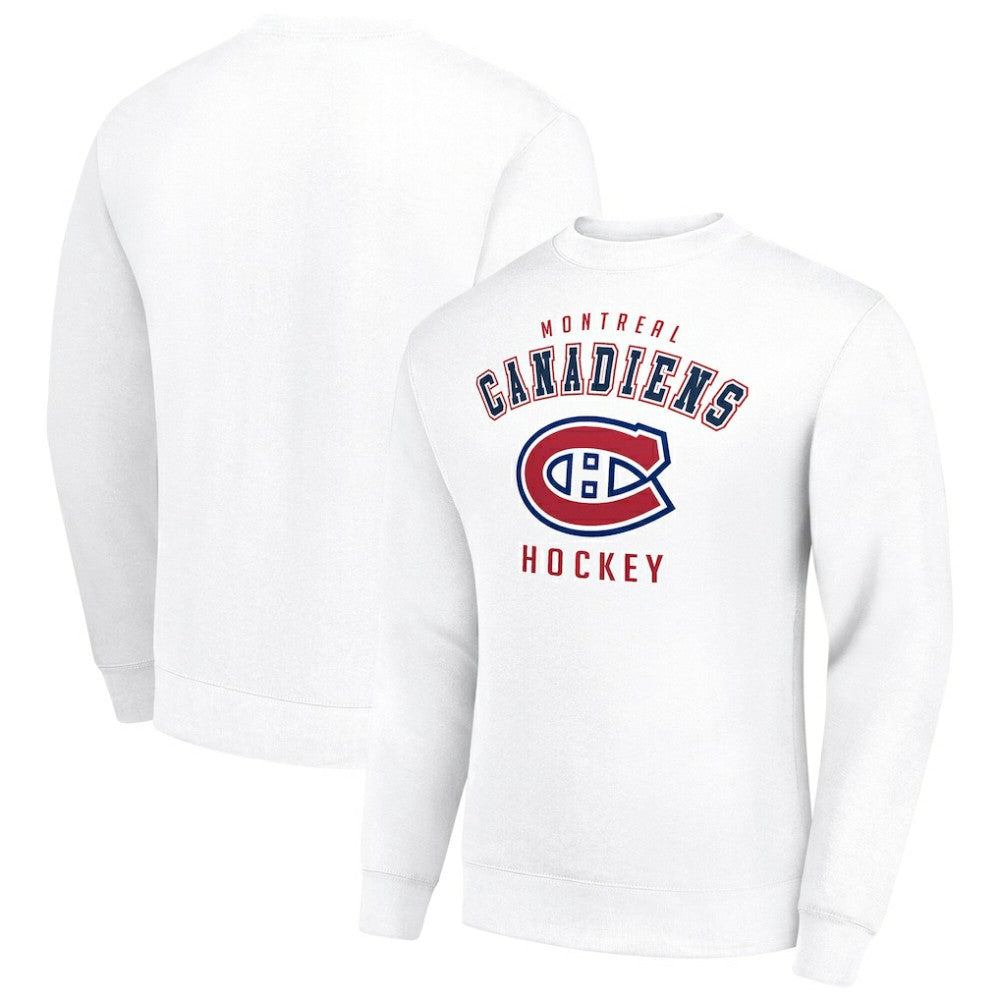 Montreal Canadiens Men's Starter Team Logo Fleece Pullover Sweatshirt White