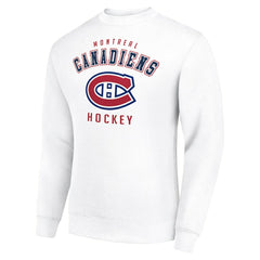 Montreal Canadiens Men's Starter Team Logo Fleece Pullover Sweatshirt White