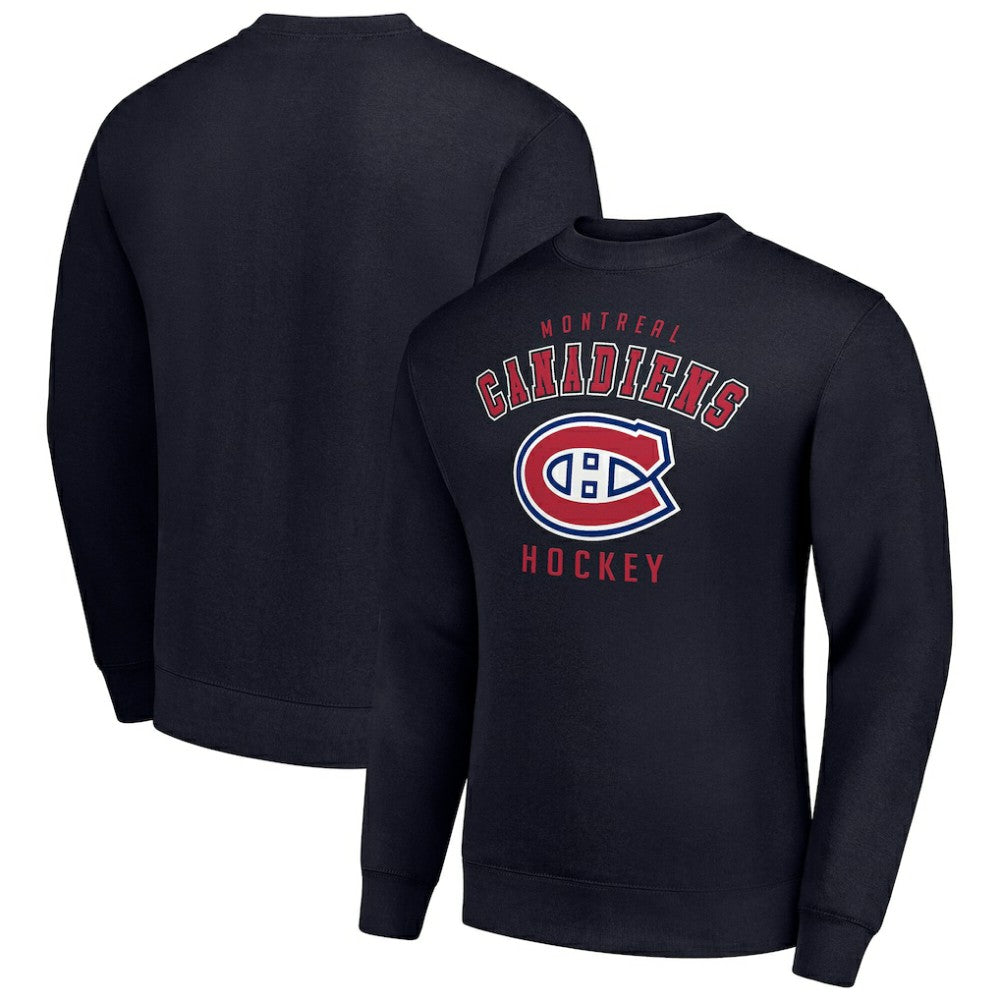 Montreal Canadiens Men's Starter Team Logo Fleece Pullover Sweatshirt Navy