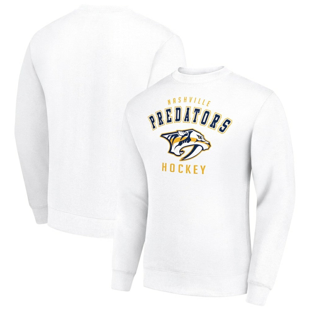 Nashville Predators Men's Starter Team Logo Fleece Pullover Sweatshirt White