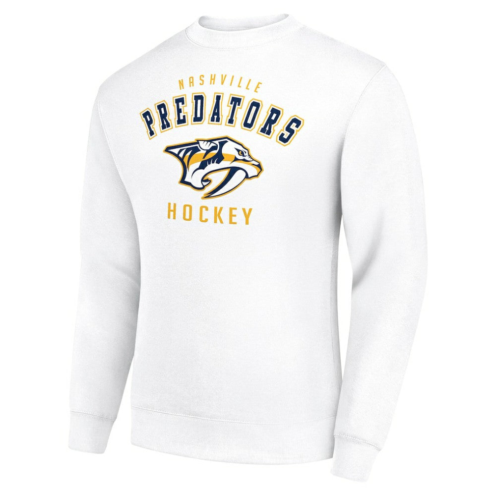 Nashville Predators Men's Starter Team Logo Fleece Pullover Sweatshirt White