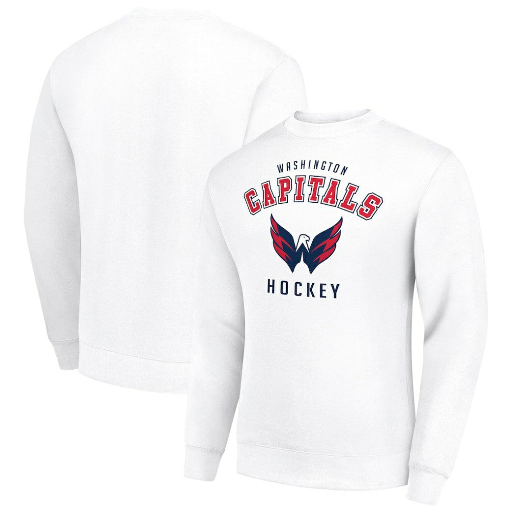 Washington Capitals Men's Starter Team Logo Fleece Pullover Sweatshirt White