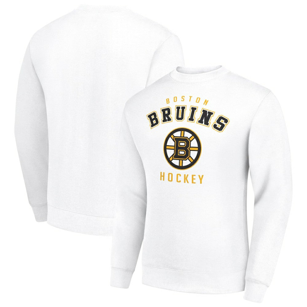 Boston Bruins Men's Starter Team Logo Fleece Pullover Sweatshirt White