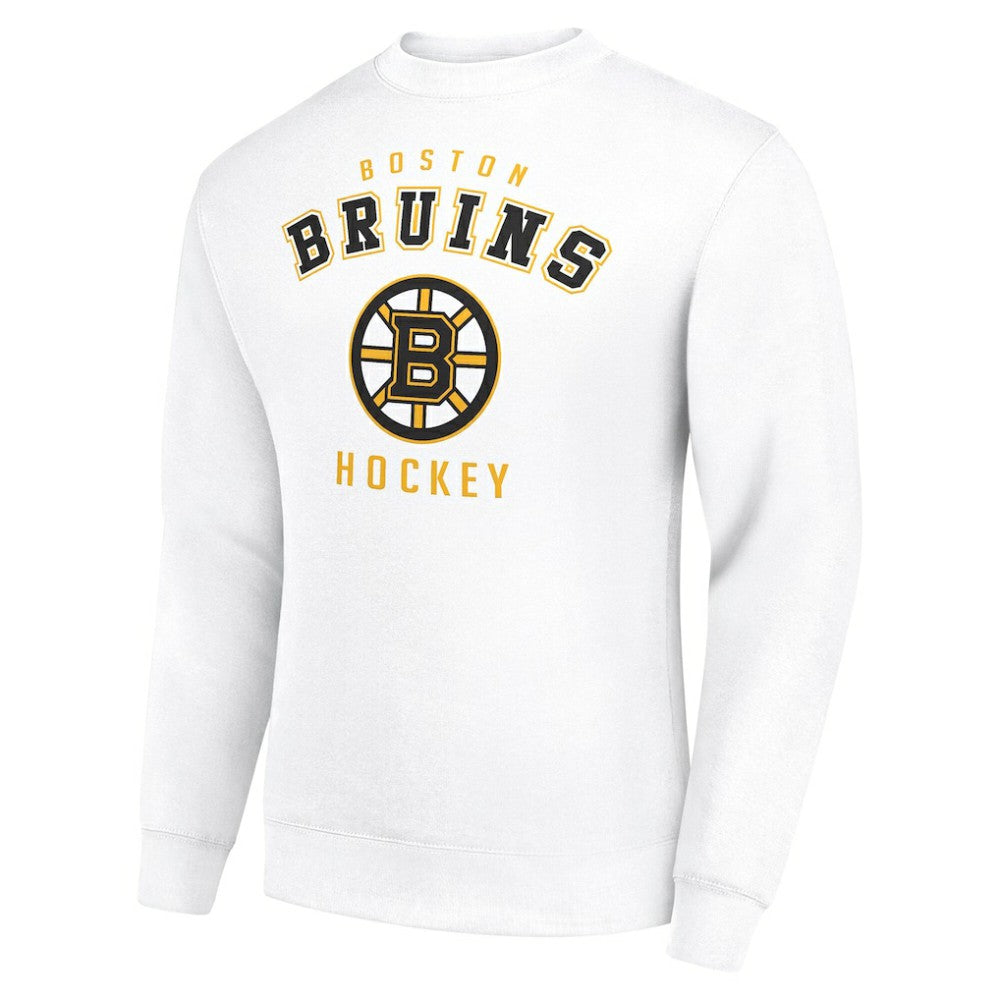 Boston Bruins Men's Starter Team Logo Fleece Pullover Sweatshirt White