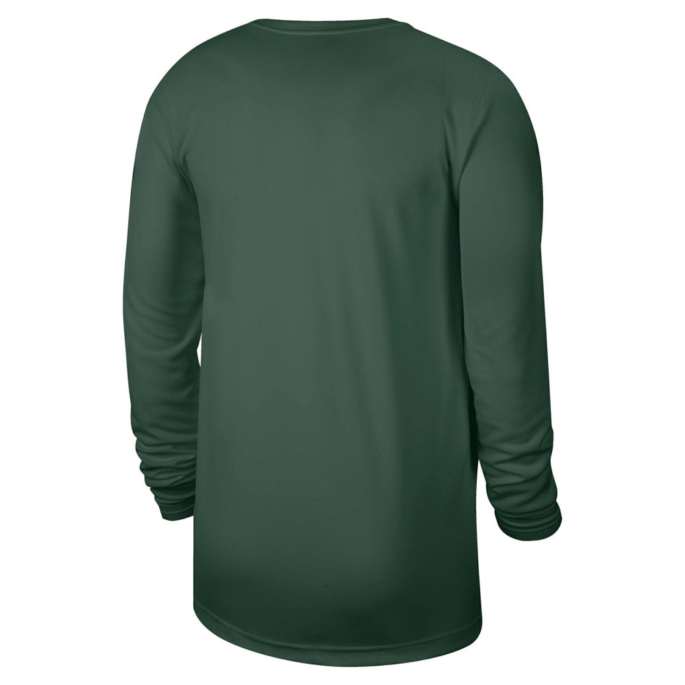 Milwaukee Bucks 2025/26 On-Court Flare Dri-FIT Practice Long Sleeve Tri-Blend T-Shirt - Hunter Green | Nike on sale