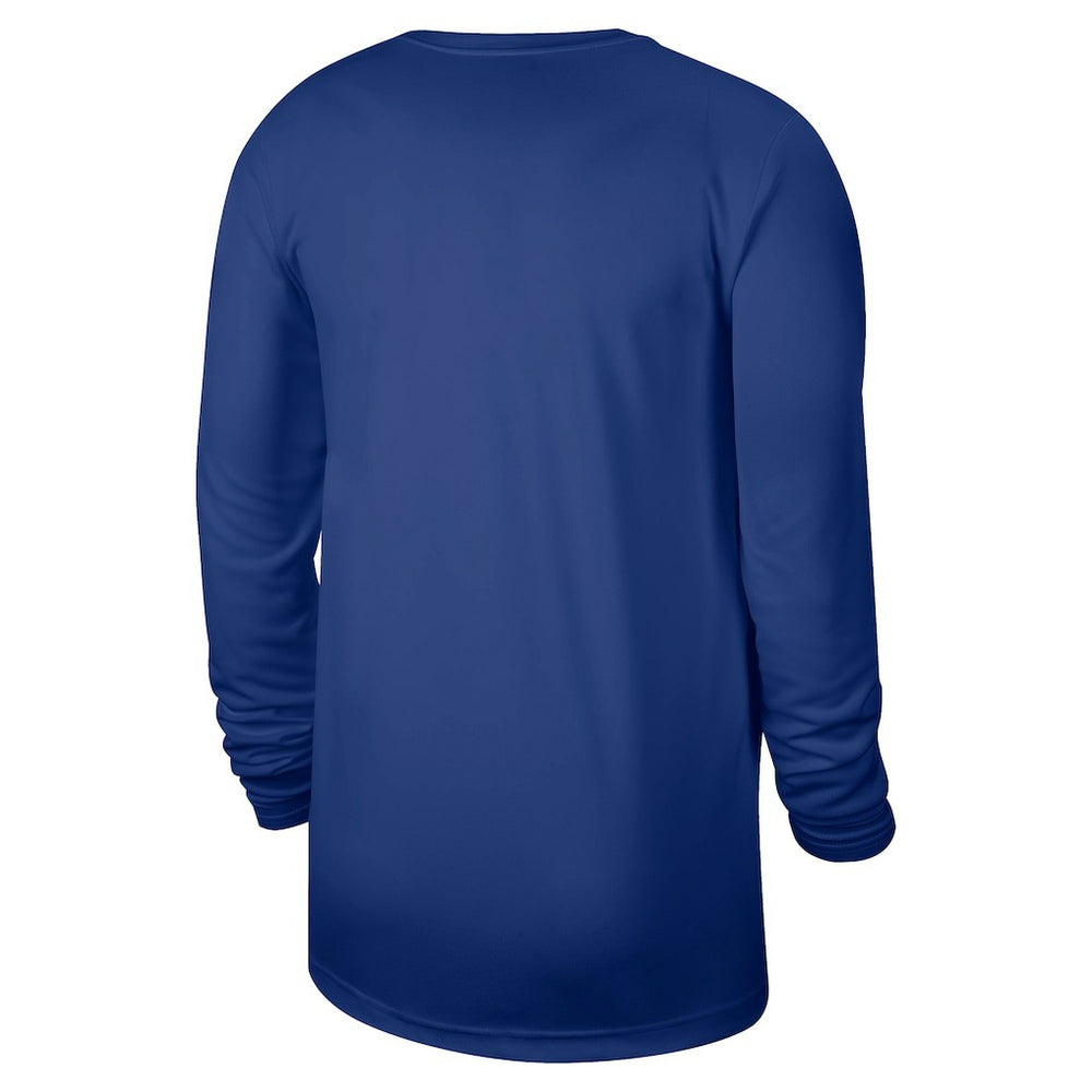 New York Knicks 2025/26 On-Court Flare Dri-FIT Practice Long Sleeve Tri-Blend T-Shirt - Blue | Nike cheap