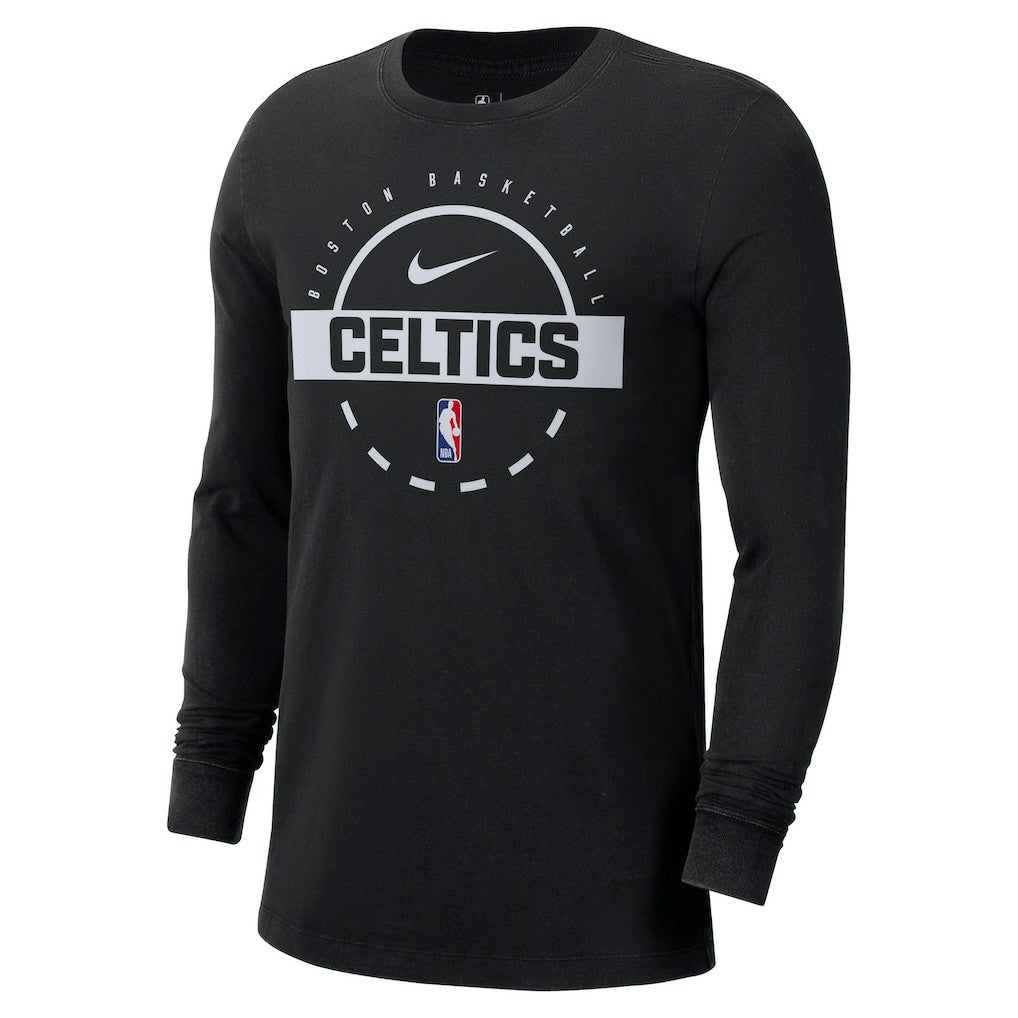 Boston Celtics Authentic Long Sleeve Practice T-Shirt - Black | Nike outlet