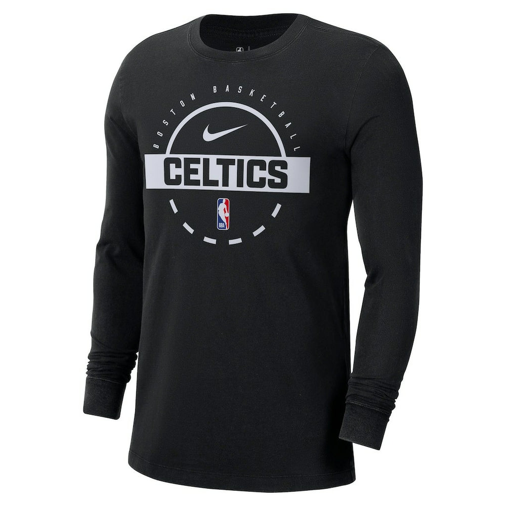 Boston Celtics Authentic Long Sleeve Practice T-Shirt - Black | Nike outlet