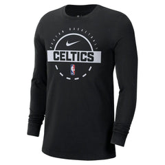 Boston Celtics Authentic Long Sleeve Practice T-Shirt - Black | Nike outlet