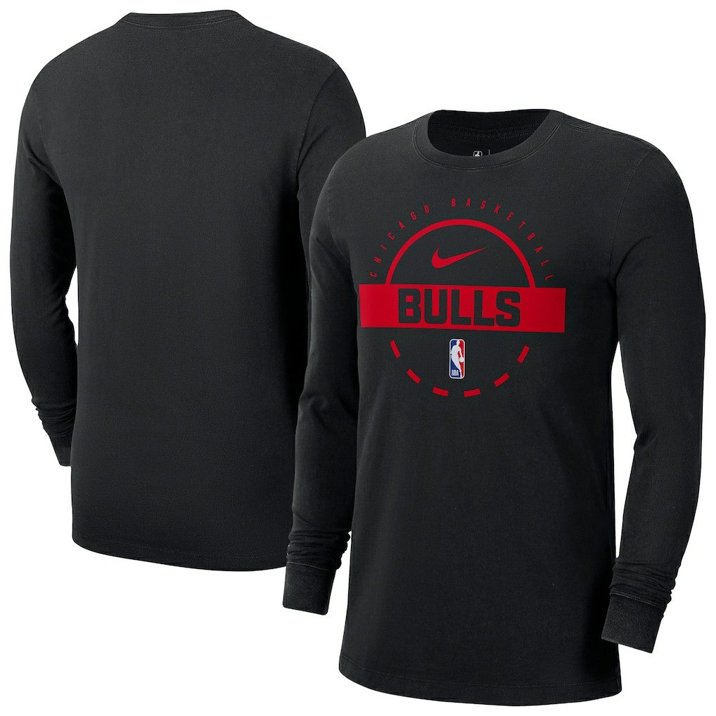Chicago Bulls Authentic Long Sleeve Practice T-Shirt sale - Black | Nike cheap