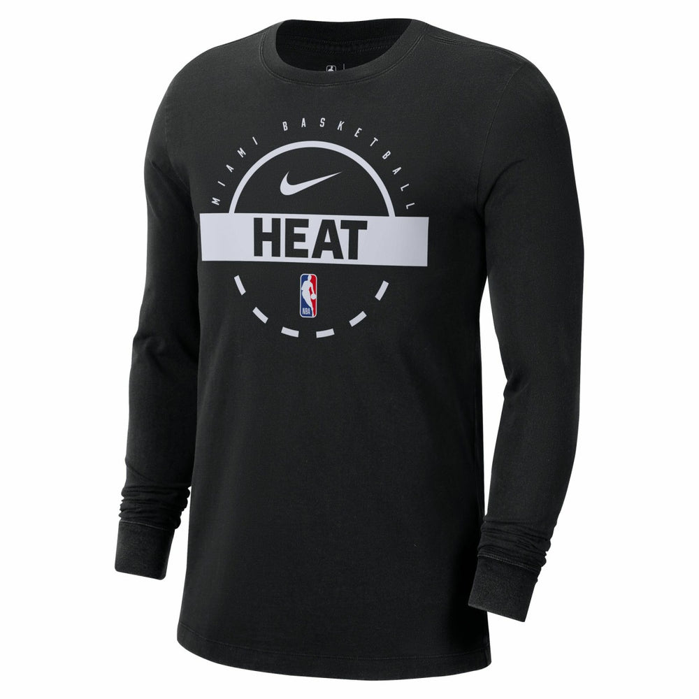 Miami Heat Authentic Long Sleeve Practice T-Shirt - Black | Nike cheap
