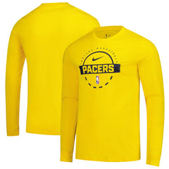 Indiana Pacers Authentic Long Sleeve Practice T-Shirt - Gold | Nike cheap