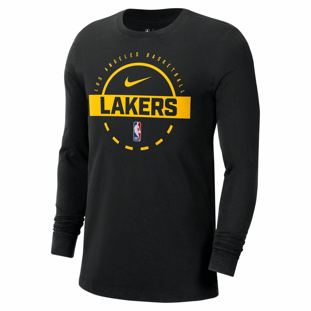 Los Angeles Lakers Authentic Long Sleeve Practice T-Shirt - Black | Nike shop