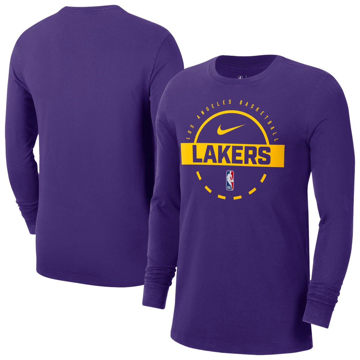 Los Angeles Lakers Authentic Long Sleeve Practice T-Shirt - Purple | Nike shop