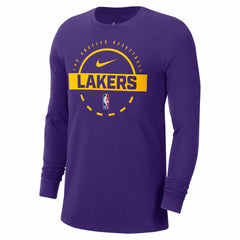 Los Angeles Lakers Authentic Long Sleeve Practice T-Shirt - Purple | Nike shop