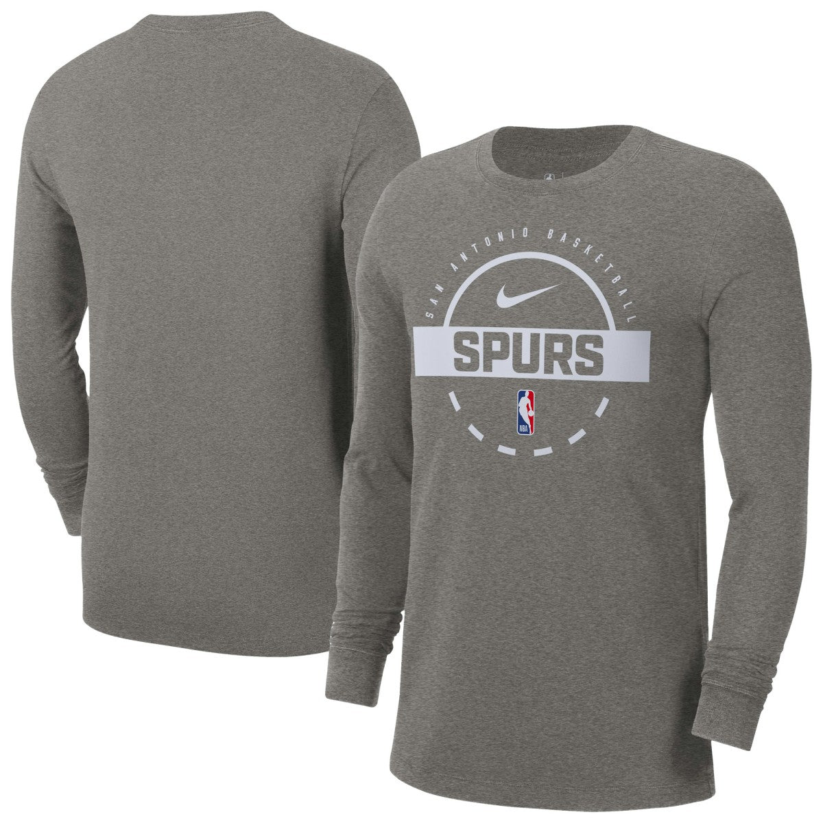 San Antonio Spurs Authentic Long Sleeve Practice T-Shirt - Charcoal | Nike sale