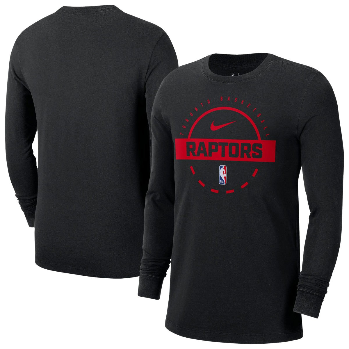 Toronto Raptors Authentic Long Sleeve Practice T-Shirt - Black | Nike on sale
