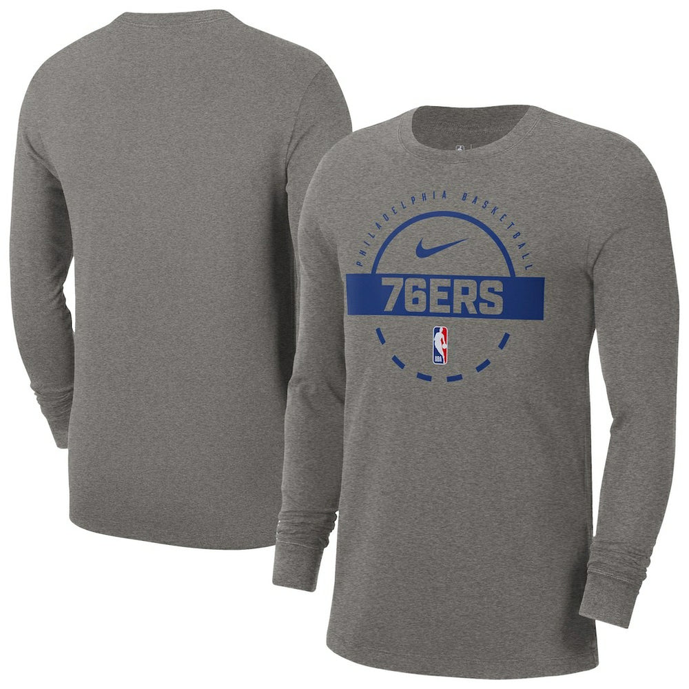 Philadelphia 76ers Authentic Long Sleeve Practice T-Shirt - Charcoal | Nike on sale
