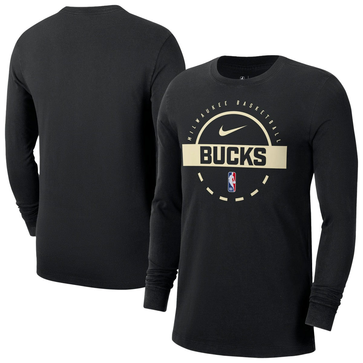 Milwaukee Bucks Authentic Long Sleeve Practice T-Shirt - Black | Nike online