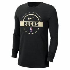 Milwaukee Bucks Authentic Long Sleeve Practice T-Shirt - Black | Nike online