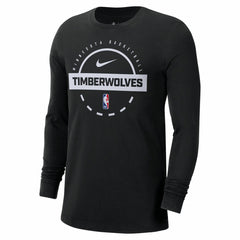 Minnesota Timberwolves Authentic Long Sleeve Practice T-Shirt - Black | Nike cheap