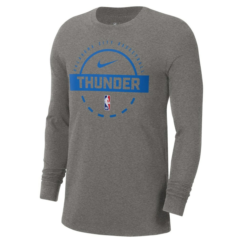 Oklahoma City Thunder Authentic Long Sleeve Practice T-Shirt - Charcoal | Nike on sale