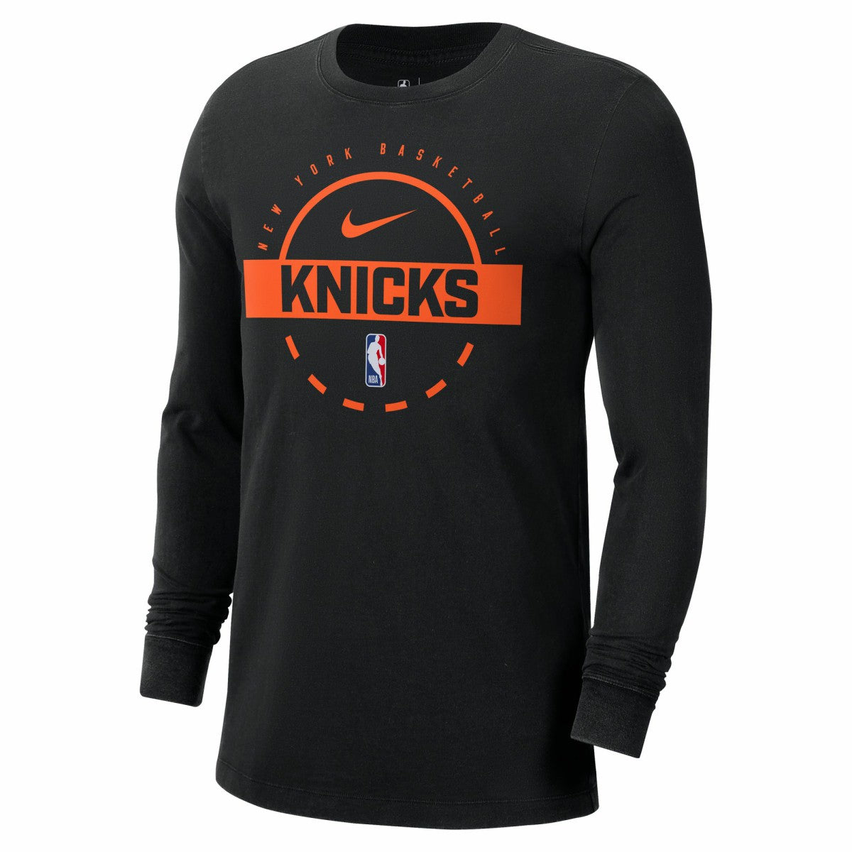 New York Knicks Authentic Long Sleeve Practice T-Shirt - Black | Nike online