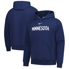 Minnesota Timberwolves Sportswear Essential Wordmark Club Hoodie - Navy | Nike on sale