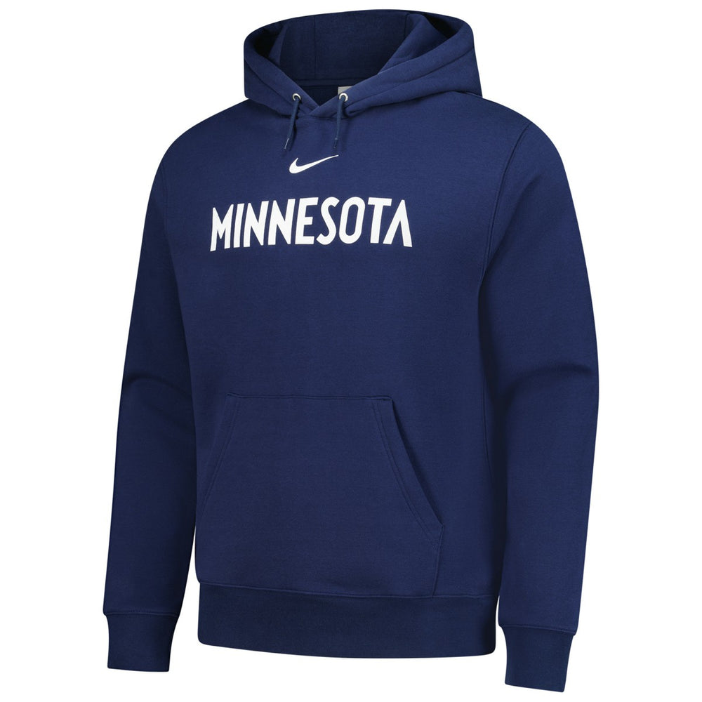 Minnesota Timberwolves Sportswear Essential Wordmark Club Hoodie - Navy | Nike on sale
