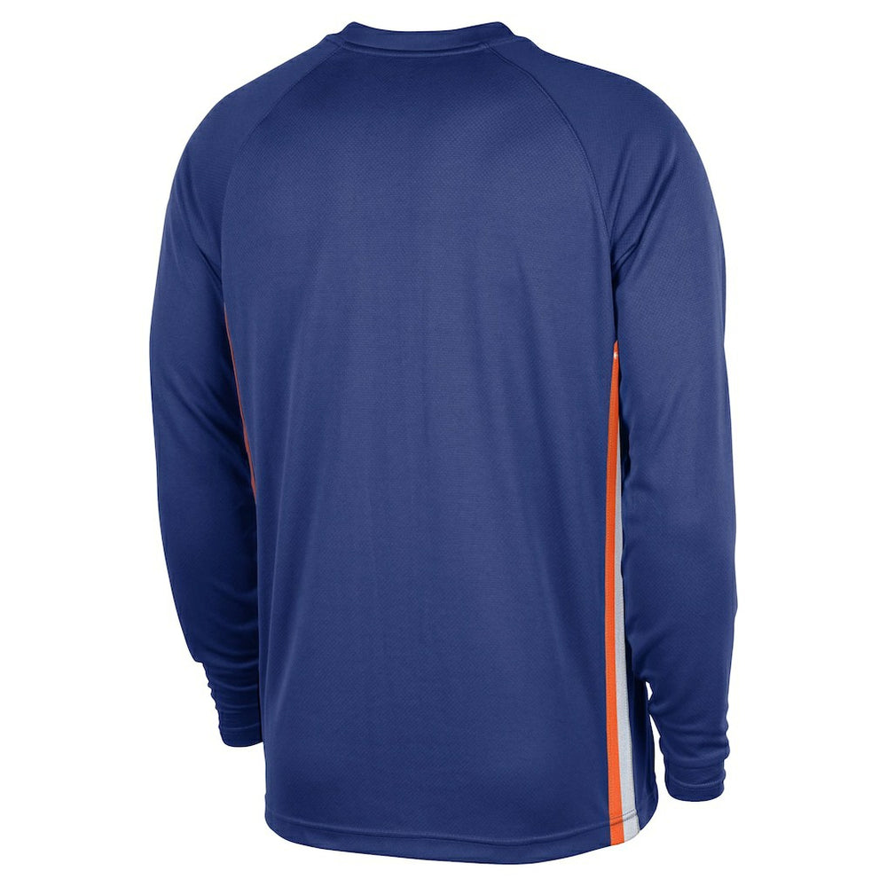 New York Knicks 2025/26 Authentic Pre-Game Legend Dri-FIT Long Sleeve Shooting Shirt - Blue | Nike outlet