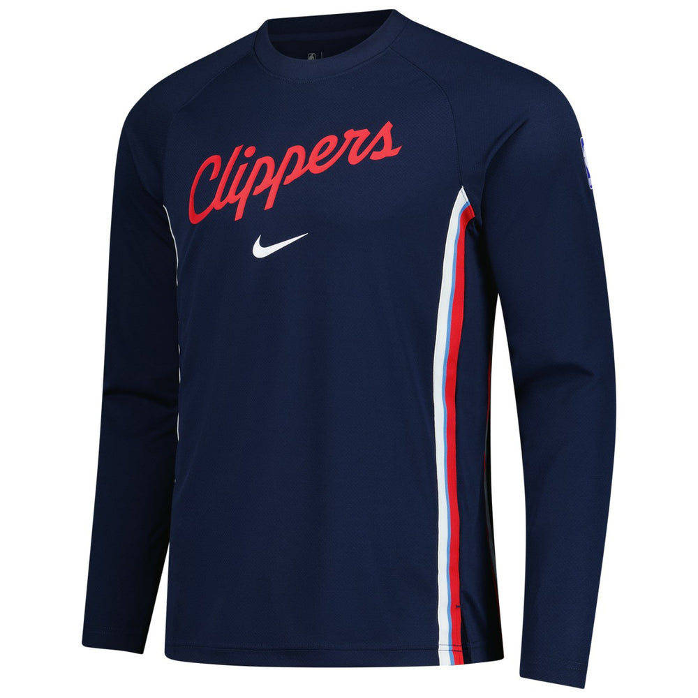 LA Clippers 2025/26 Authentic Pre-Game Legend Dri-FIT Long Sleeve Shooting Shirt - Navy | Nike for sale