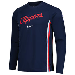 LA Clippers 2025/26 Authentic Pre-Game Legend Dri-FIT Long Sleeve Shooting Shirt - Navy | Nike for sale